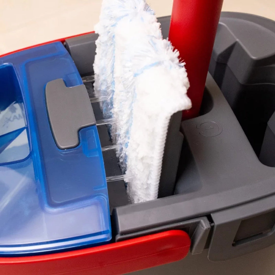 Vileda H2prO flat mop, 100% clean/dirty water separation, two reservoirs, microfiber pad, 360° tip, 175774