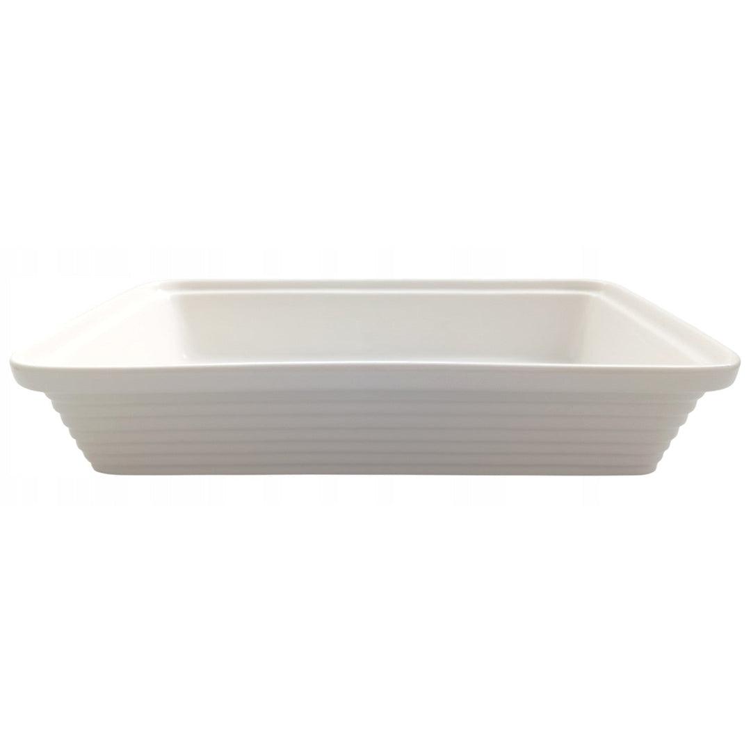 Maestro ceramic food warmer, rectangular, white color, capacity 2.4L, can be used in the oven, rack and lid with handle included, MR-11562-73
