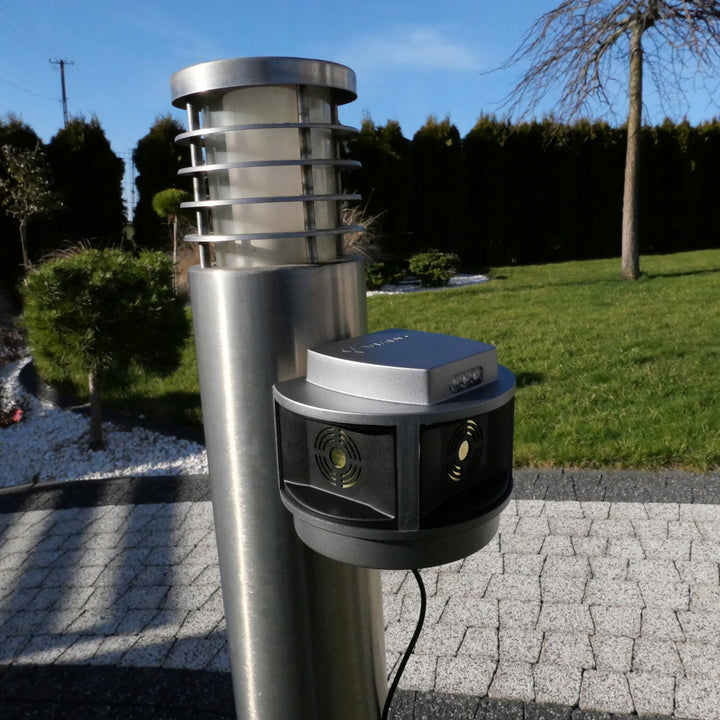 Rodent, marten, mouse repellent Viano, ultrasonic generator, strobe panel, three speakers, Trio-Strob