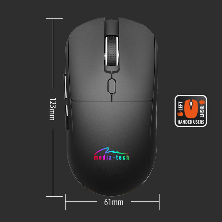 Wireless 2-in-1 (BT/RF) silent & recharge mouse MT1124, Media-Tech