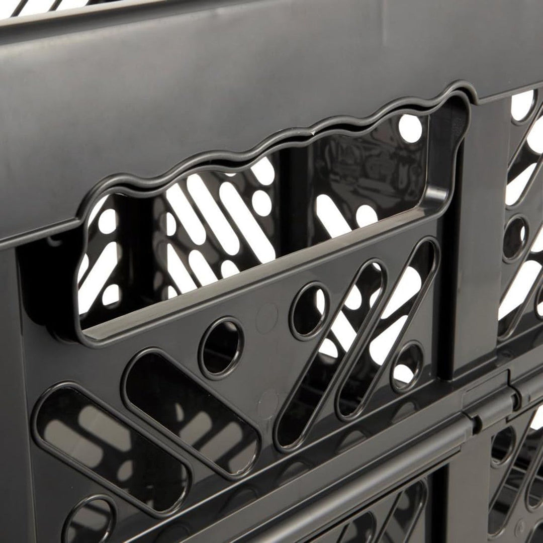 Ben Keeeper plastic folding basket, 45L, graphite, load capacity up to 50kg, soft handles, GS certificate and TUV test, food safe
