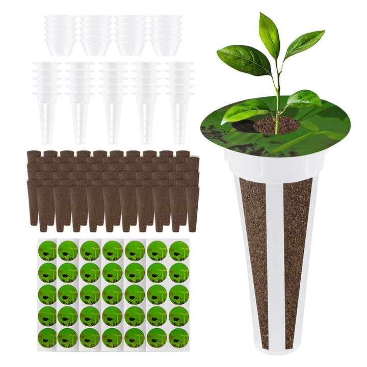 GreenBlue Indoor Plant Growing Accessory Set, seed sponges (60), domes (20), containers (20), and stickers (60), GB133 AS