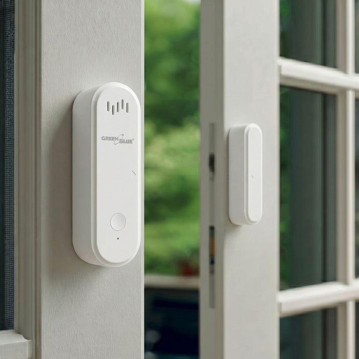 GreenBlue Wireless Reed Switch / WiFi Door/Window Sensor, Android/iOS, 3.0V DC, LR03x2, with Alarm, GB478
