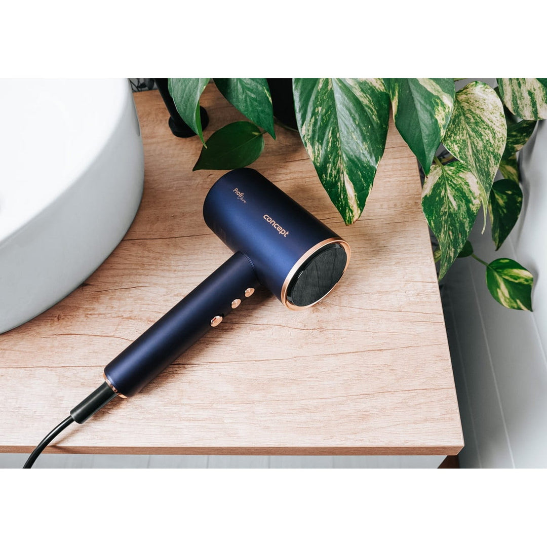 Concept ProfiCare hair dryer, BLDC motor, magnetic attachments, Oil Therapy function, child mode, Cold Mode function, VV8100