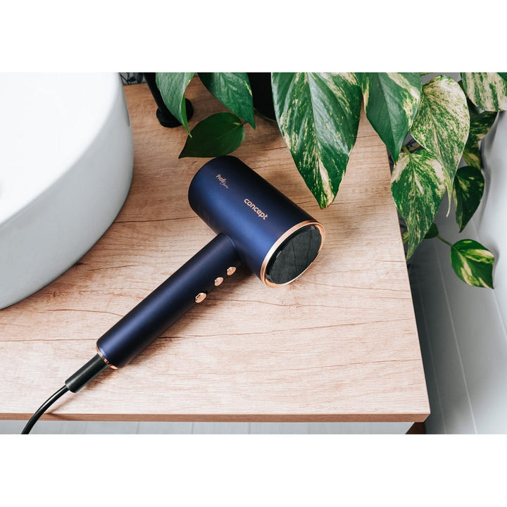 Concept ProfiCare hair dryer, BLDC motor, magnetic attachments, Oil Therapy function, child mode, Cold Mode function, VV8100