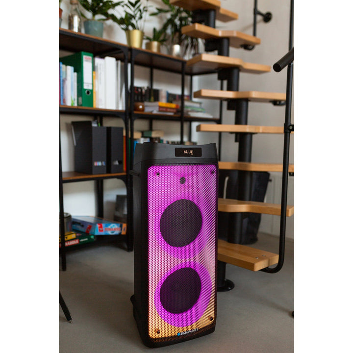 Blaupunkt Party Box speaker, LED lighting, Bluetooth, USB and AUX, FM radio, karaoke function, remote control, PB08DB