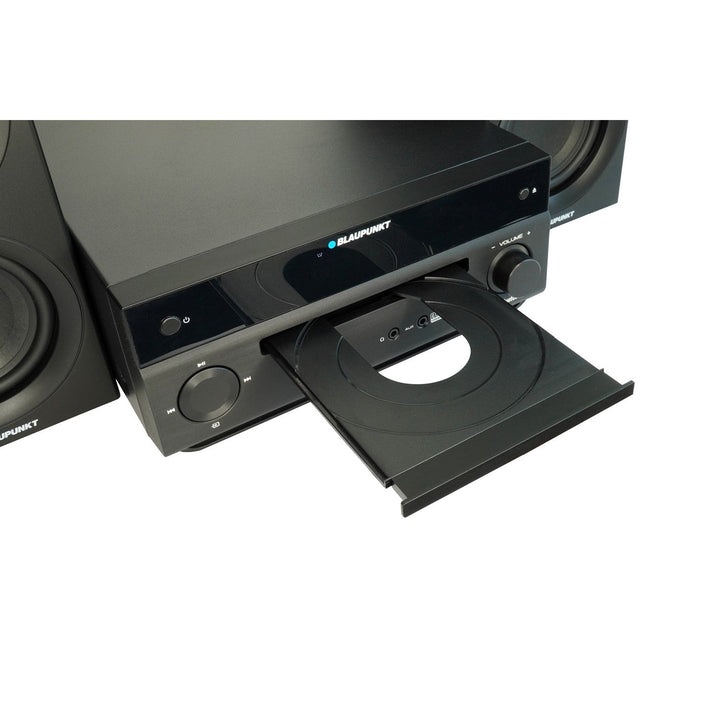 Blaupunkt micro system, 150W power, FM radio, AUX socket and USB port, Bluetooth, HDMI input, alarm clock, LED display, black, MS30.02BT