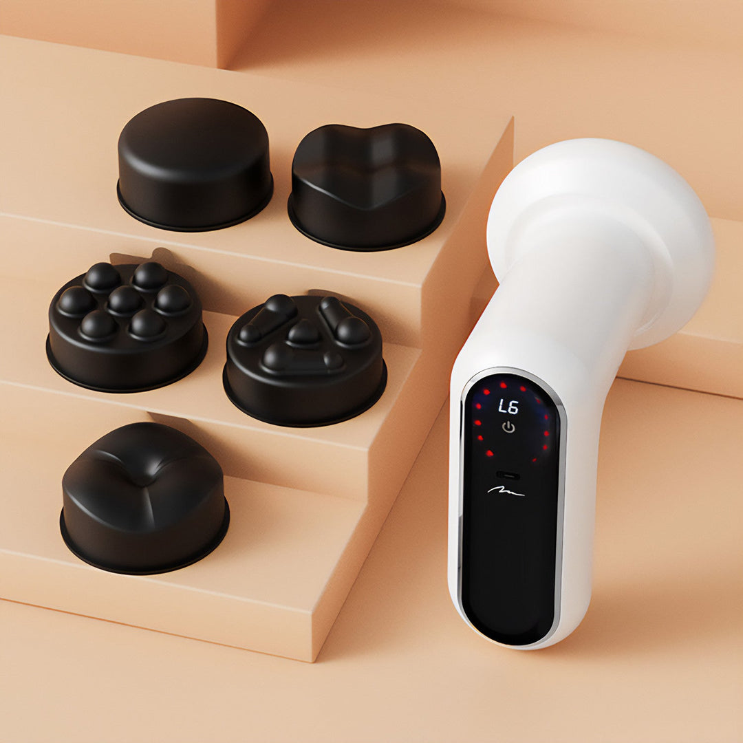 Anti-cellulite massager, MEDIA-TECH, massage gun, 5 massage heads, 6 speeds, MT6536