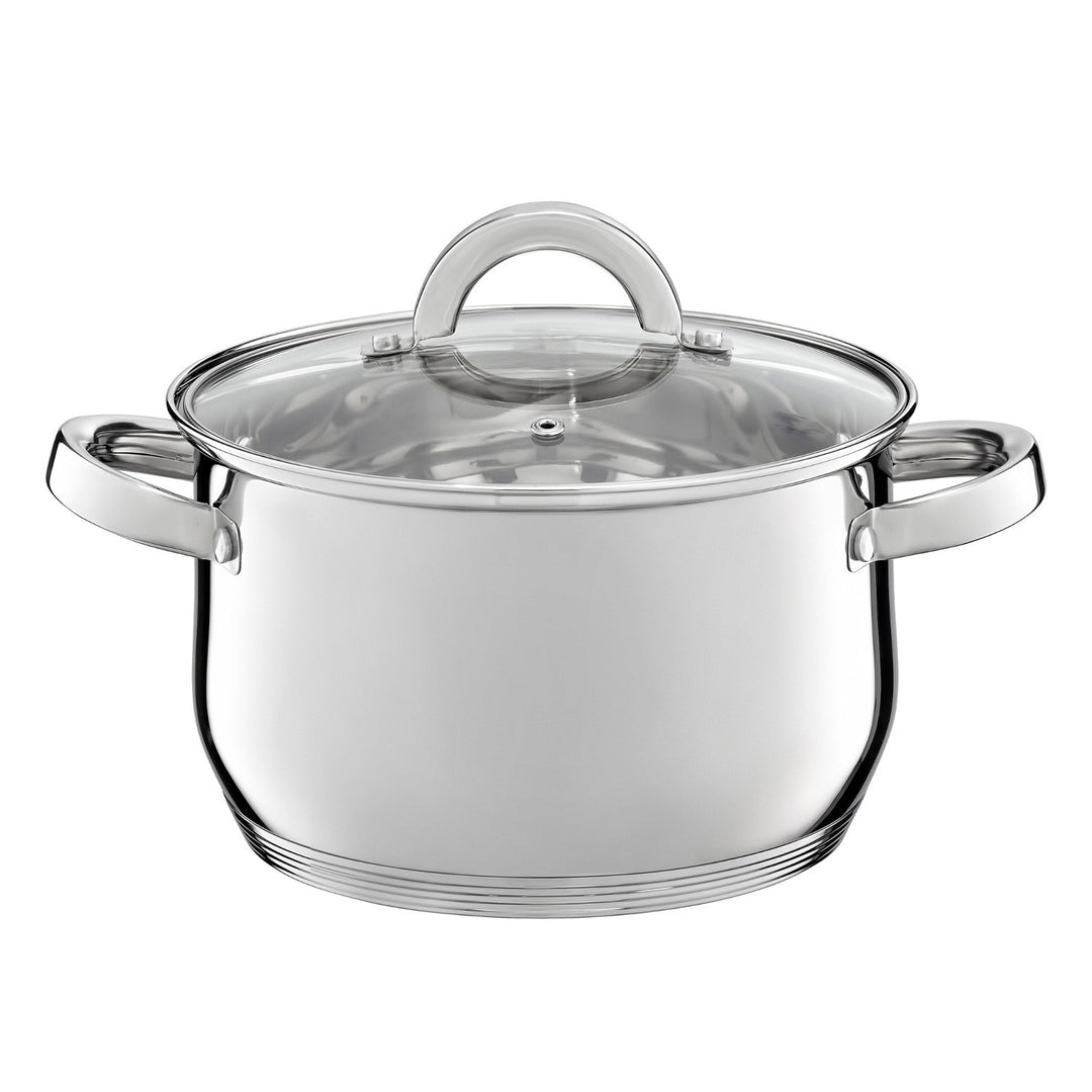 Ambition cookware set, stainless steel, 8 pieces, thick bottom, Berry
