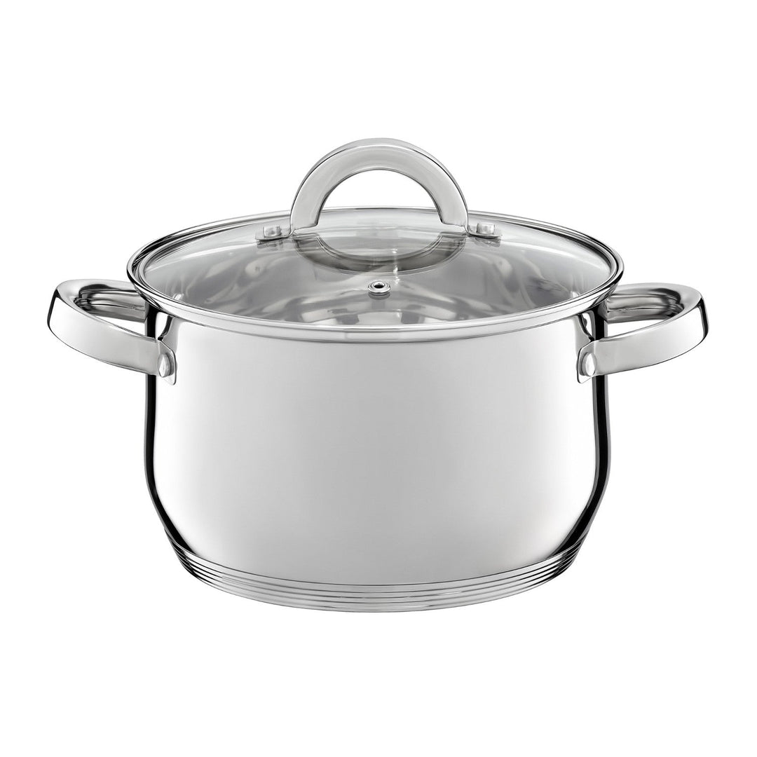 Ambition cookware set, stainless steel, 8 pieces, thick bottom, Berry