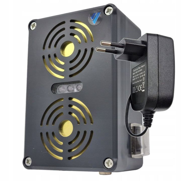 Viano rodent, martens, mice, and rat repeller, ultrasonic generator, two speakers, Waterstrob