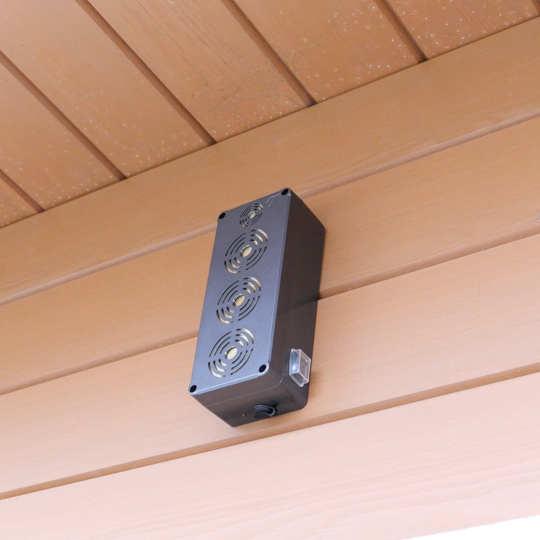 Viano rodent, martens, mice, and rat repeller, four ultrasonic emitters, 4Ah Li-ion battery, King