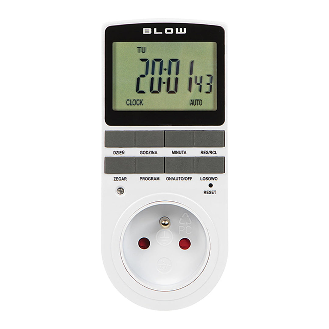 Blow digital timer programmer, LCD display, accuracy +/- 1 minute per month, 16 different operating combinations, 72-016#
