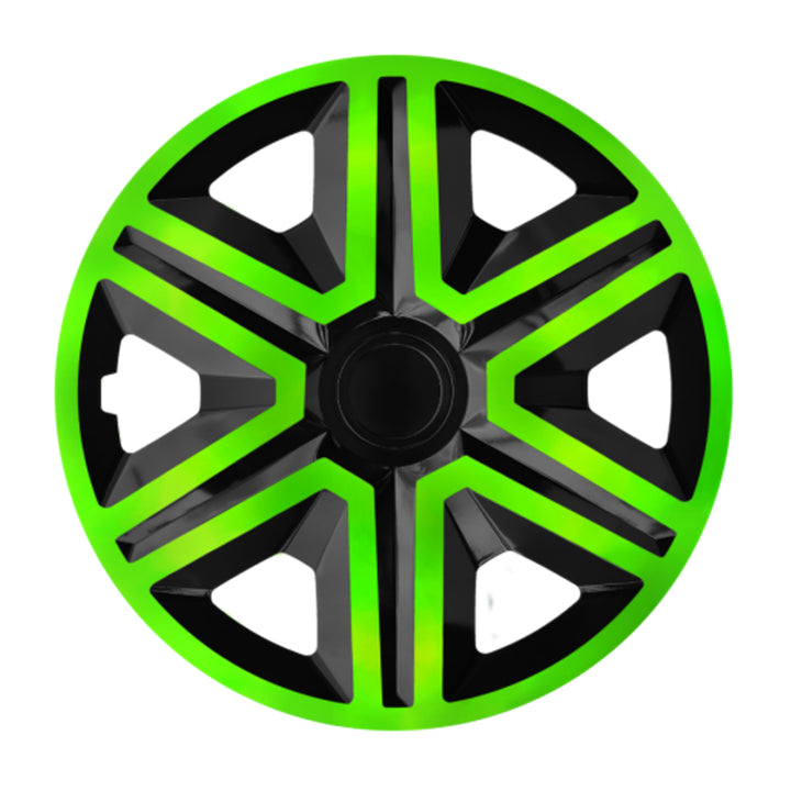 Universal hub cap 15'' NRM Action Doublecolor green-black 1 piece
