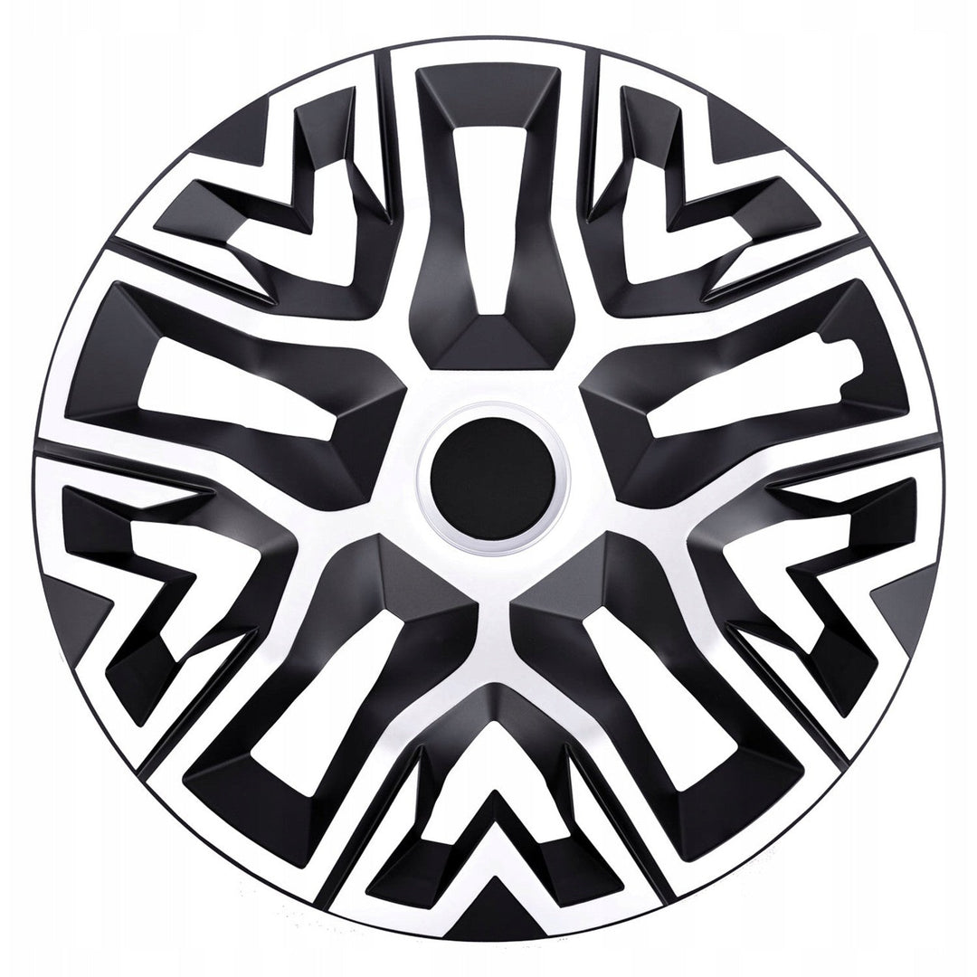 Universal hub cap 15'' NRM The Best Bicolor white and black 1 piece