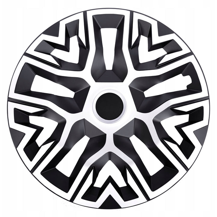 Universal hub cap 15'' NRM The Best Bicolor white and black 1 piece