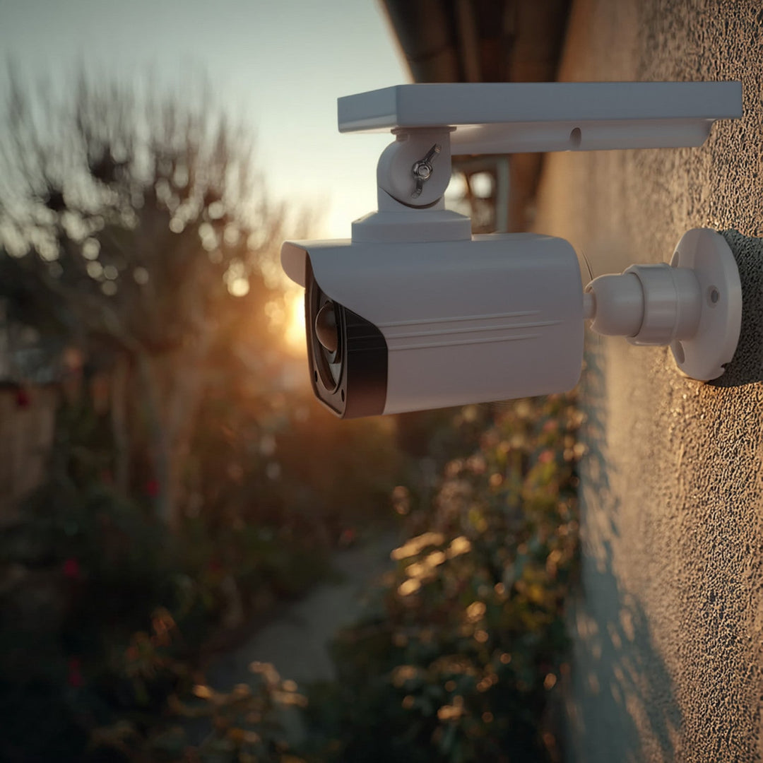 Solar camera dummy, flashing LED, motion sensor, LED lighting, free sticker, SOL1800S, 2 pieces