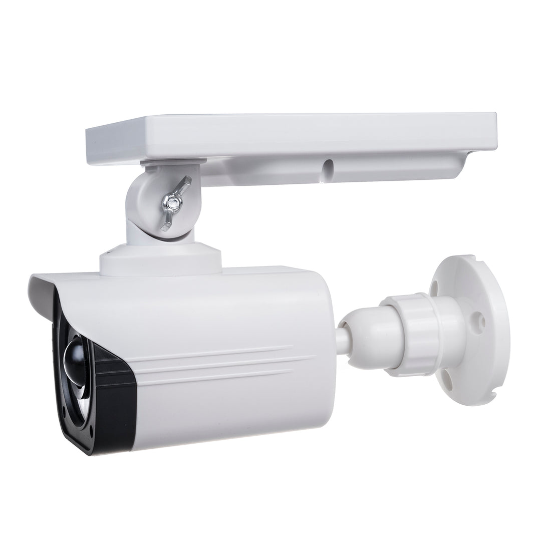 Solar camera dummy, flashing LED, motion sensor, LED lighting, free sticker, SOL1800S, 4 pieces