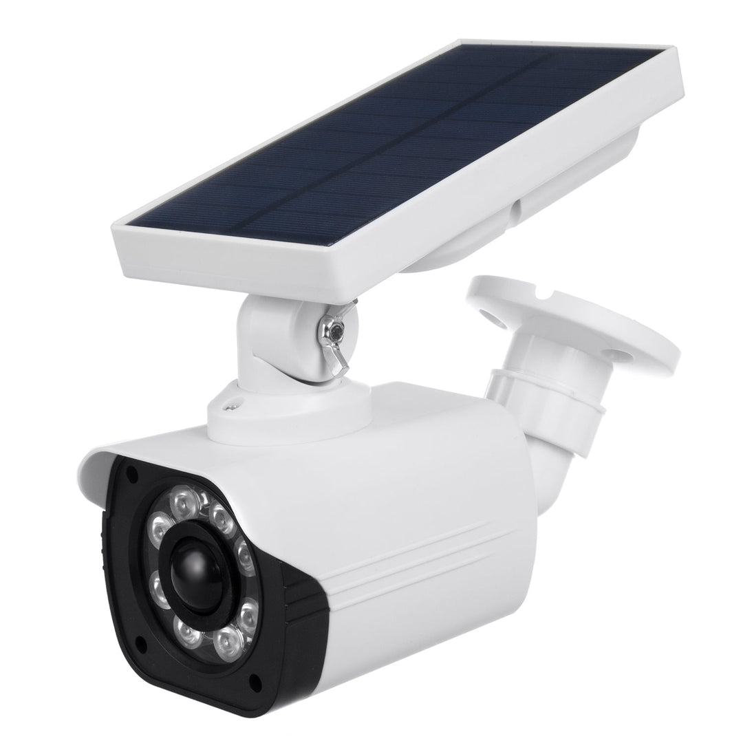 Solar camera dummy, flashing LED, motion sensor, LED lighting, free sticker, SOL1800S, 4 pieces