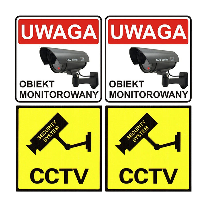 Set of two dummy tube cameras, IR LEDs, white, 2xAA power supply (included), ABS, IR1800 WT