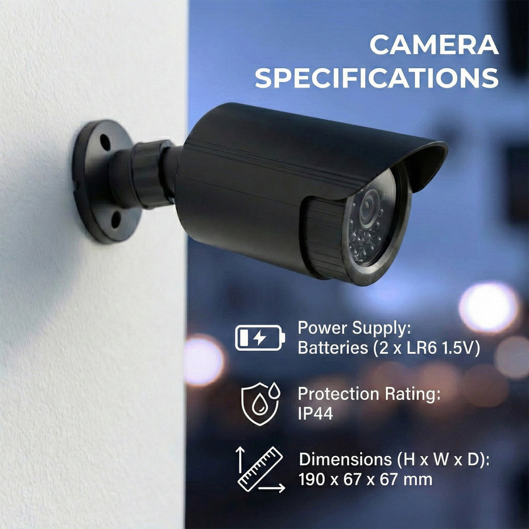 Dummy tube camera, IR LEDs, black, 2xAA power supply (included), ABS, IR1800 B