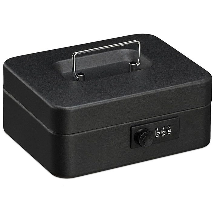 Tracer cash box, carrying handle, hidden compartment, black, Cash Saver