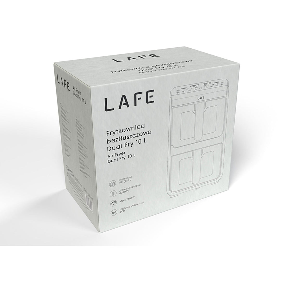 LAFE oil-free fryer, air fryer, 2 compartments, 5 L, 2460 W, LCD display, Dual Fry
