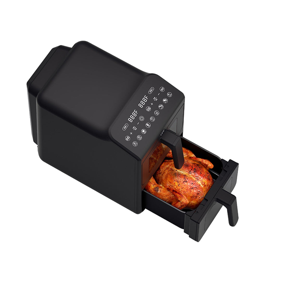 LAFE oil-free fryer, air fryer, 2 compartments, 5 L, 2460 W, LCD display, Dual Fry
