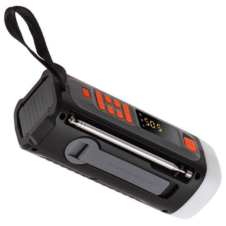 Adler emergency radio, with solar panel, crank and power bank, Bluetooth 5.0, 4W LED flashlight, 4500 mAh, AD 1920