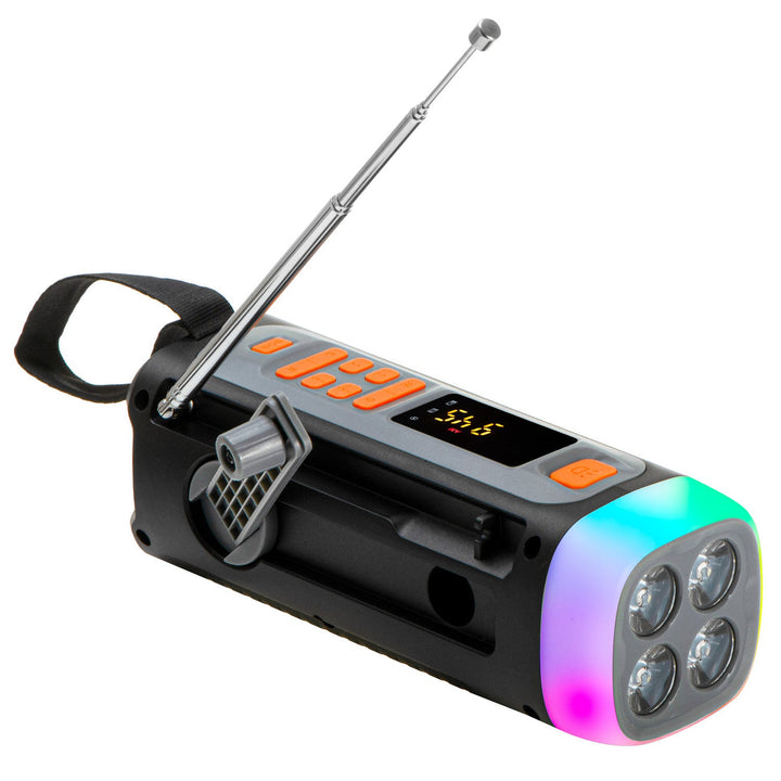 Adler emergency radio, with solar panel, crank and power bank, Bluetooth 5.0, 4W LED flashlight, 4500 mAh, AD 1920