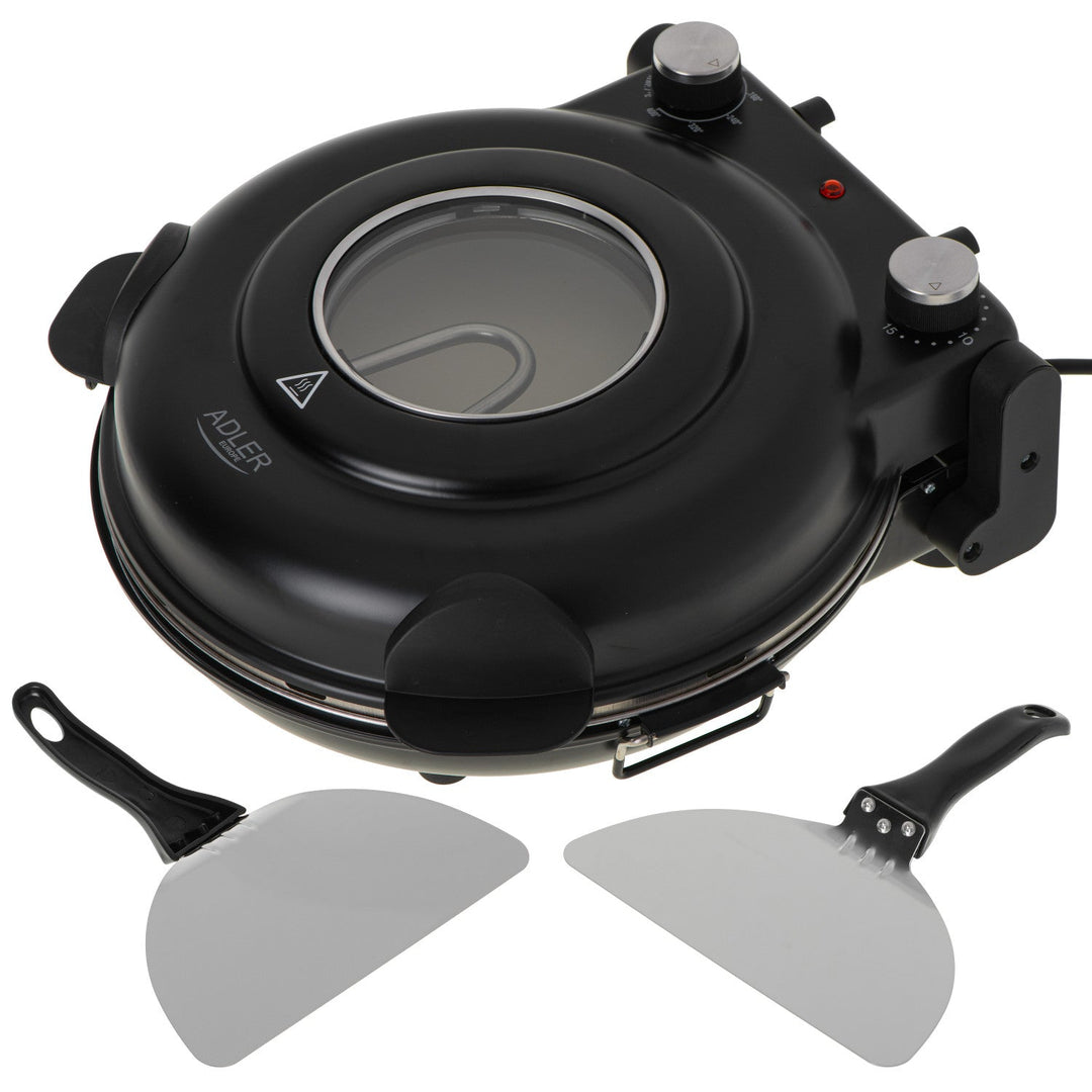 Adler pizza oven, temperature control up to 400°C, ceramic stone, two heating elements, AD 6314