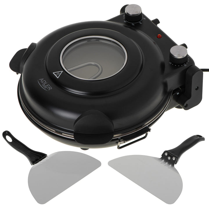 Adler pizza oven, temperature control up to 400°C, ceramic stone, two heating elements, AD 6314