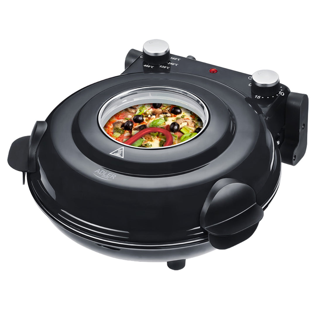 Adler pizza oven, temperature control up to 400°C, ceramic stone, two heating elements, AD 6314