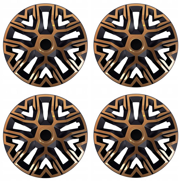 Universal 14" NRM The Best Bicolor copper-black hubcaps, 4 pieces