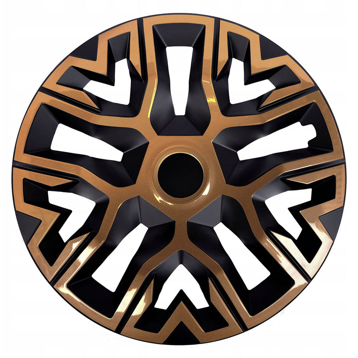 Universal 14" NRM The Best Bicolor copper-black hubcaps, 4 pieces