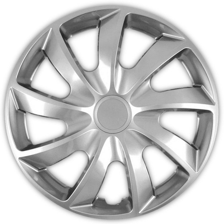 Universal 13" NRM Quad hub caps, silver, 4 pieces