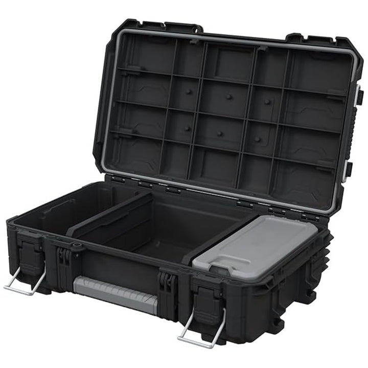 Keter ROC Pro Gear 2.0 Tool Case, 36 kg load capacity, padlock slot, dust- and water-resistant seal, organizer with lid included, wall-mountable, 256979