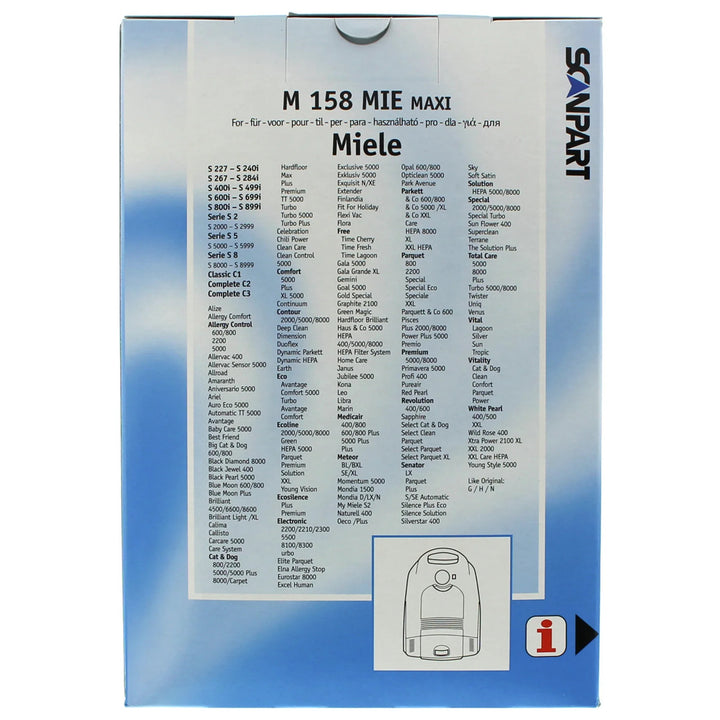 Miele G/H/N Vacuum Cleaner Bags, Maxipack (10 pieces) + 2 filters