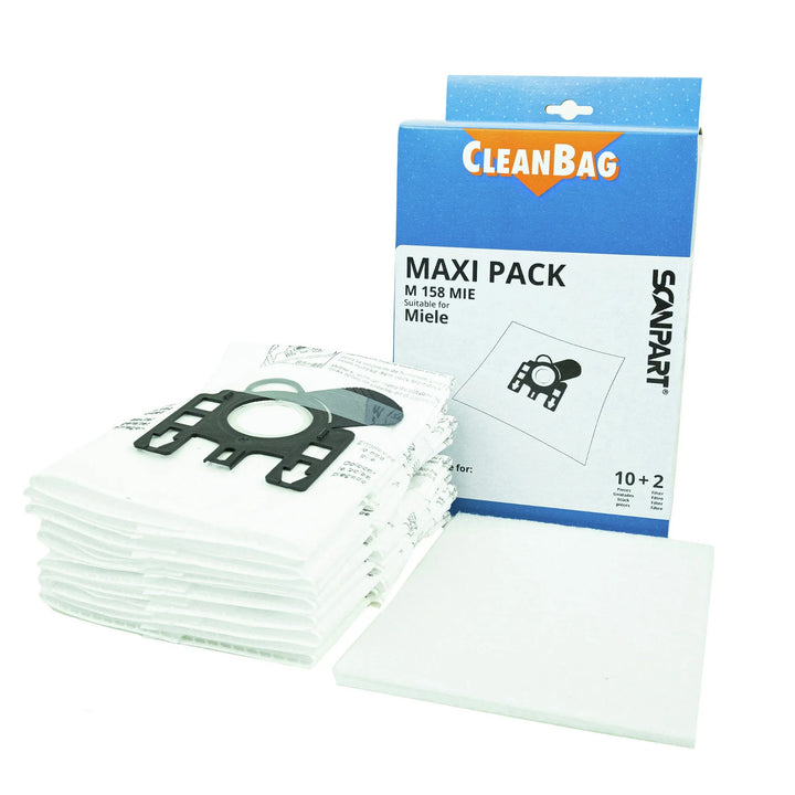 Miele G/H/N Vacuum Cleaner Bags, Maxipack (10 pieces) + 2 filters