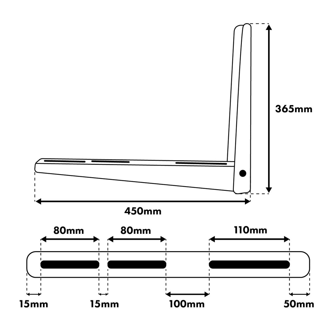 Bracket / Mount for Maclean Air Conditioner / Heat Pump, arm length 365x450 mm, galvanized steel, up to 150 kg, MC-143