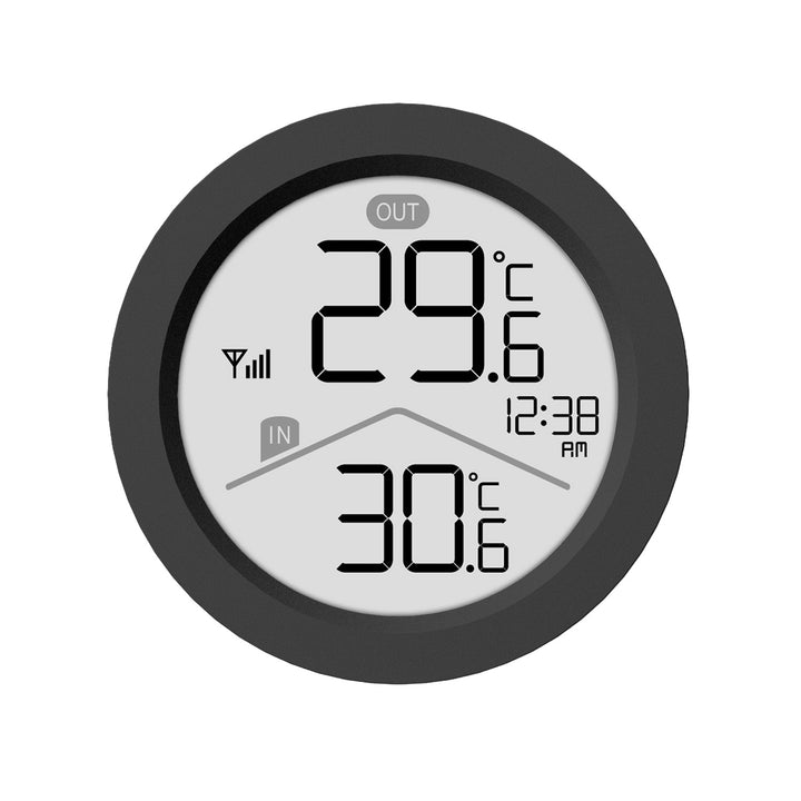 GreenBlue Wireless Weather Station, Indoor/Outdoor Temperature, Clock, °C / °F Selectable, Range up to 60 m, Black, GB162 B