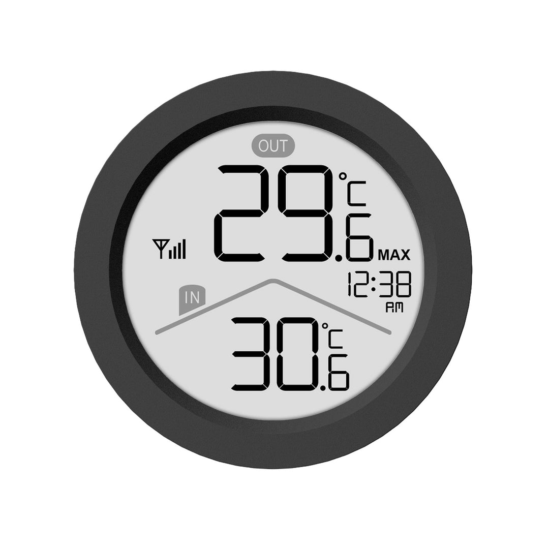 GreenBlue Wireless Weather Station, Indoor/Outdoor Temperature, Clock, °C / °F Selectable, Range up to 60 m, Black, GB162 B