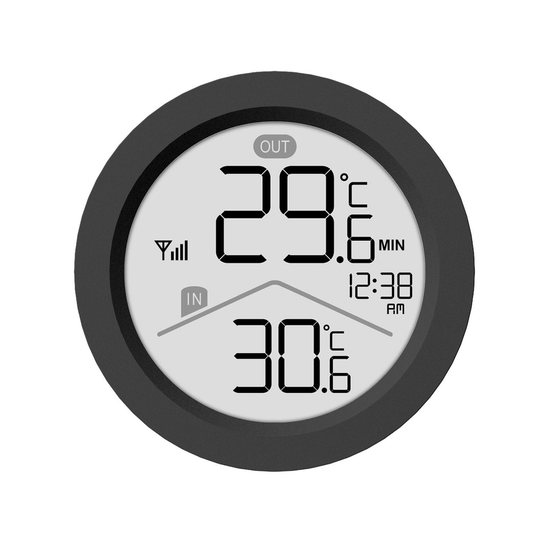 GreenBlue Wireless Weather Station, Indoor/Outdoor Temperature, Clock, °C / °F Selectable, Range up to 60 m, Black, GB162 B