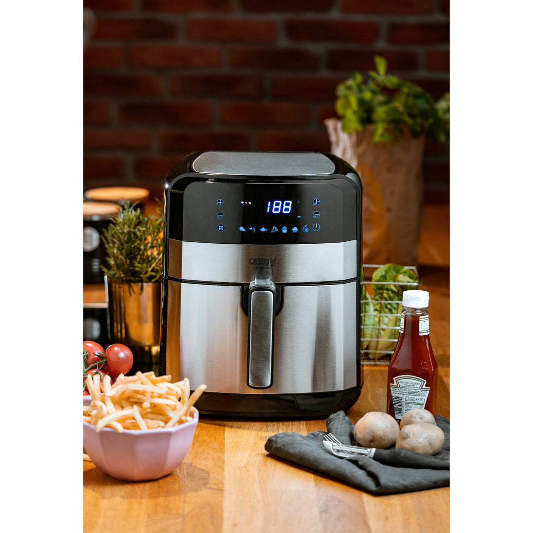 Oil-free fryer, 9 programs, 5.0 L, Airfryer, Camry CR 6311 + paper inserts for fryer, 16 cm, biodegradable, 100 pieces