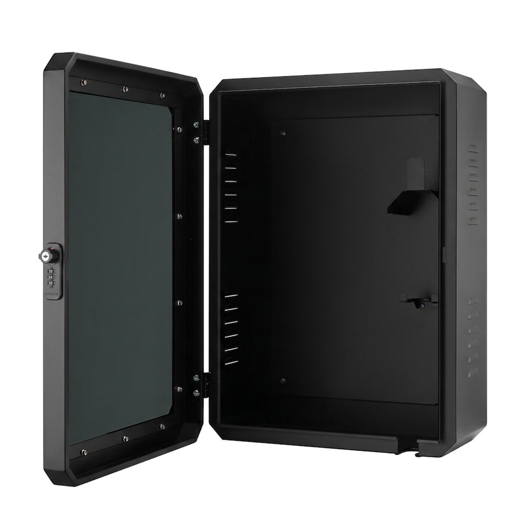Maclean EV Charger Cabinet, IP65 Waterproof, Steel + Tempered Glass, Dimensions 70x50x25 cm, MC-900