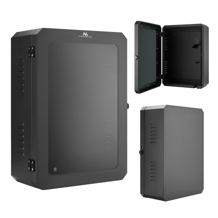 Maclean EV Charger Cabinet, IP65 Waterproof, Steel + Tempered Glass, Dimensions 70x50x25 cm, MC-900