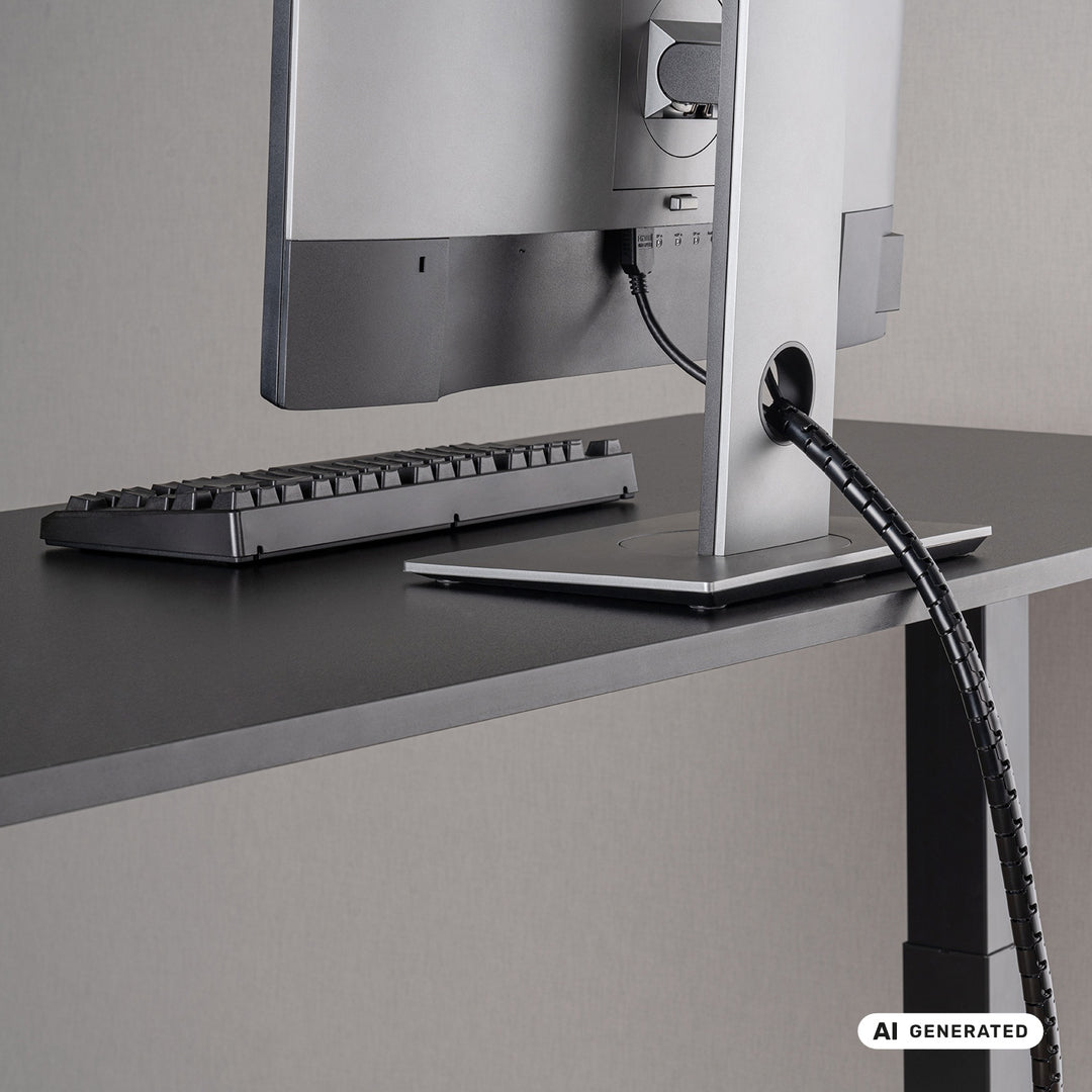 Maclean Cable Organizer/Cover, 15 mm x 1,000 mm, black, MCTV-898 B
