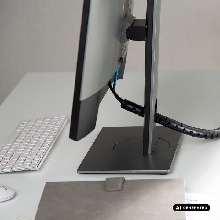 Maclean Cable Organizer/Hideaway, 20 mm x 1,000 mm, Black, MCTV-899 B