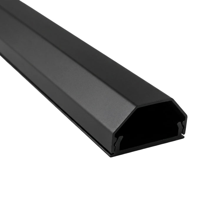 Maclean Aluminum Cable Cover Strip, 33x18x750 mm, Black, MCTV-897 B
