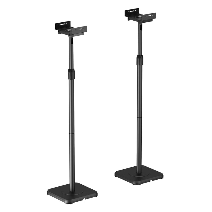 Set of Maclean floor stands for speakers, universal, vertical and horizontal adjustment +10°–10°, max. 5 kg, MC-916